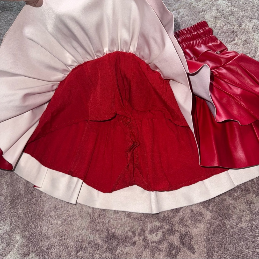 Red Ruffled Women's Skort - Picture 3 of 6